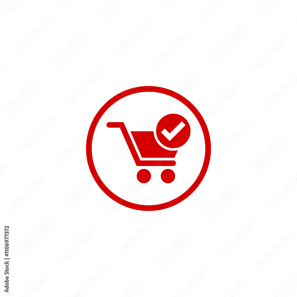 Shopping cart in trendy design style icon isolated on transparent background Shopping cart in trendy design style icon isolated on transparent background