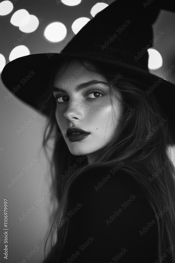 Woman in witch's hat Woman in witch's hat