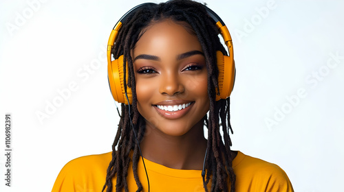 Woman with Dreadlocks Enjoy...