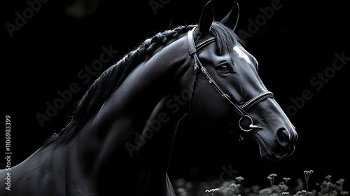 Majestic Black Horse: Elega...