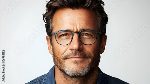 Man with Glasses: Portrait,...