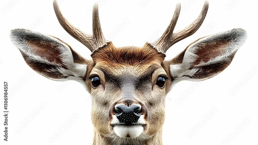 Majestic Deer: Antlers, Eyes, and Close-Up Portrait Majestic Deer: Antlers, Eyes, and Close-Up Portrait