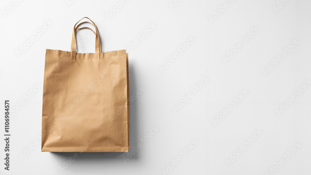 Rustic Kraft Paper Bag on White: Eco-Friendly Gift Packaging for Sustainable Retail and Marketing Campaigns Rustic Kraft Paper Bag on White: Eco-Friendly Gift Packaging for Sustainable Retail and Marketing Campaigns
