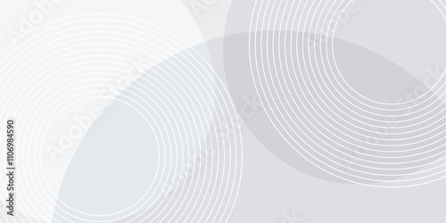 White geometric abstract background overlap layer on bright space with lines effect decoration