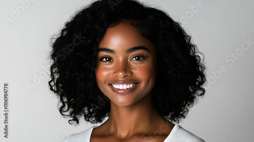Radiant Smile, Curly Hair: ...