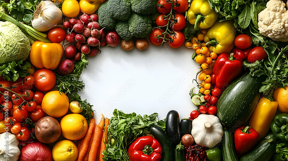 Vibrant Fresh Produce: A Colorful Array of Vegetables and Fruits