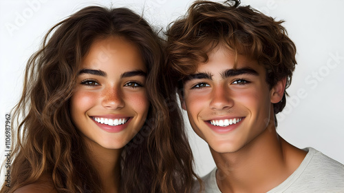 Radiant Smiles: Couple's Po...