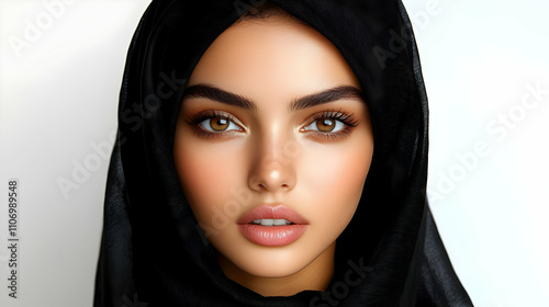 Stunning Woman in Headscarf...