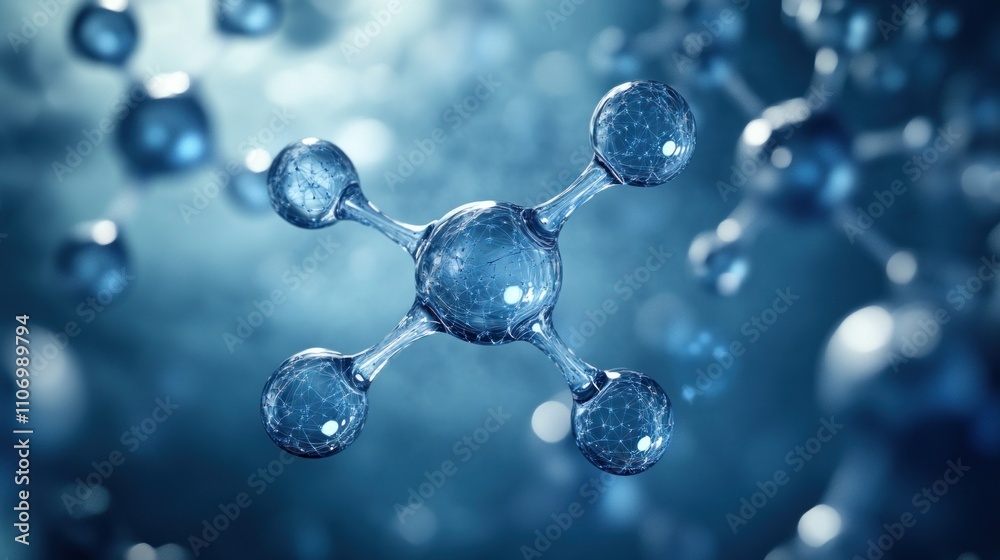 A 3D representation of a molecule in a scientific context, highlighting molecular structure. A 3D representation of a molecule in a scientific context, highlighting molecular structure.