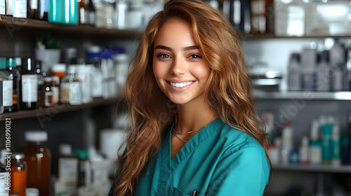 Smiling Pharmacist Shows Me...
