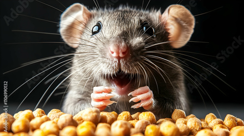 Adorable Rat Enjoys Yummy F...
