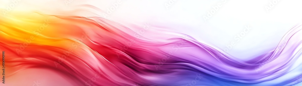 Colorful abstract waves flowing smoothly on a white background. Colorful abstract waves flowing smoothly on a white background.