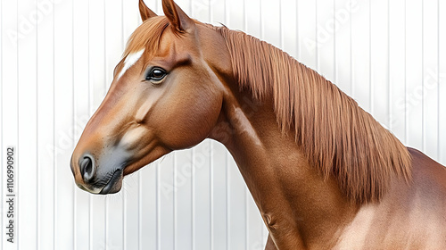 Chestnut Horse Portrait: Ma...