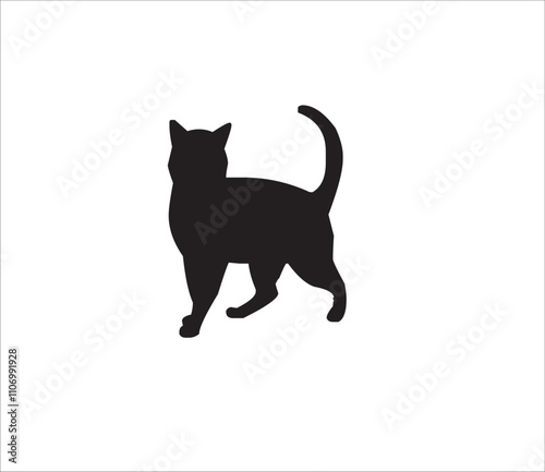 This is cat silhouette vector design