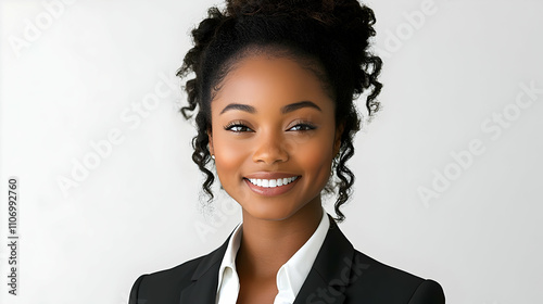 Confident Woman Smiles, Suc...