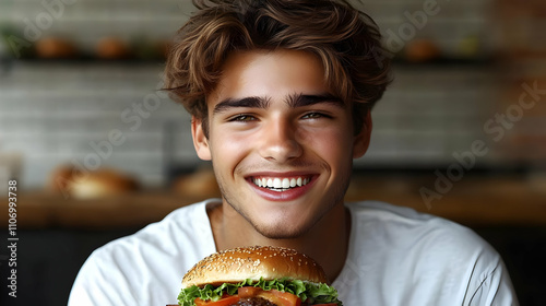 Delicious Burger, Happy Man...