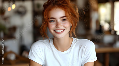 Radiant Smile: Redhead's Joyful, Confident Expression Free Download Radiant Smile: Redhead's Joyful, Confident Expression - GFXLoad