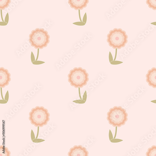 Elegant flower seamless pattern with charm, featuring delicate floral motifs and soft pastel hues. Perfect for romantic, demure designs in textiles, wallpapers, or invitations.