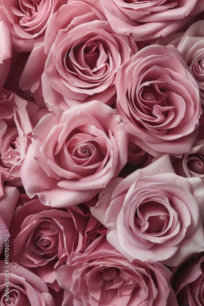 Close up of pink roses in a bouquet. The roses are arranged in a way that creates a sense of depth and texture. Scene is one of beauty and elegance Close up of pink roses in a bouquet. The roses are arranged in a way that creates a sense of depth and texture. Scene is one of beauty and elegance