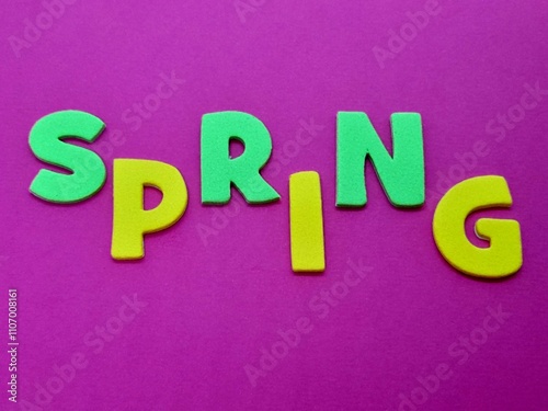 Wallpaper Mural Spring subtitle or text with purple background. Torontodigital.ca