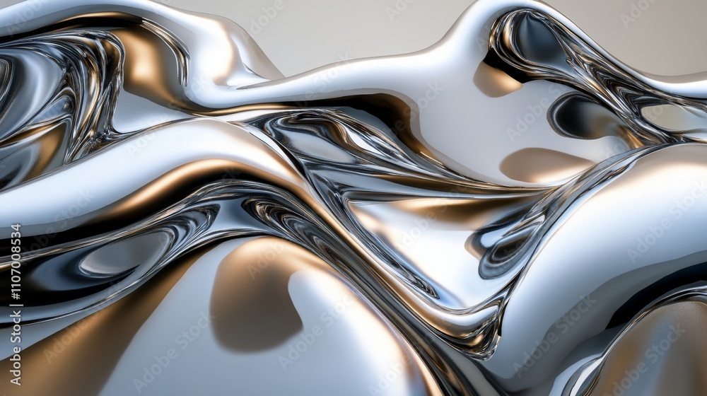 Fluid Metallic Shapes with Organic Textures and Dynamic Colors Fluid Metallic Shapes with Organic Textures and Dynamic Colors