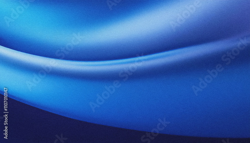 Elegant wave-like structure with a grainy grain liquid flow gradient effect, blending vibrant blue satin textures. for beauty and fashion background