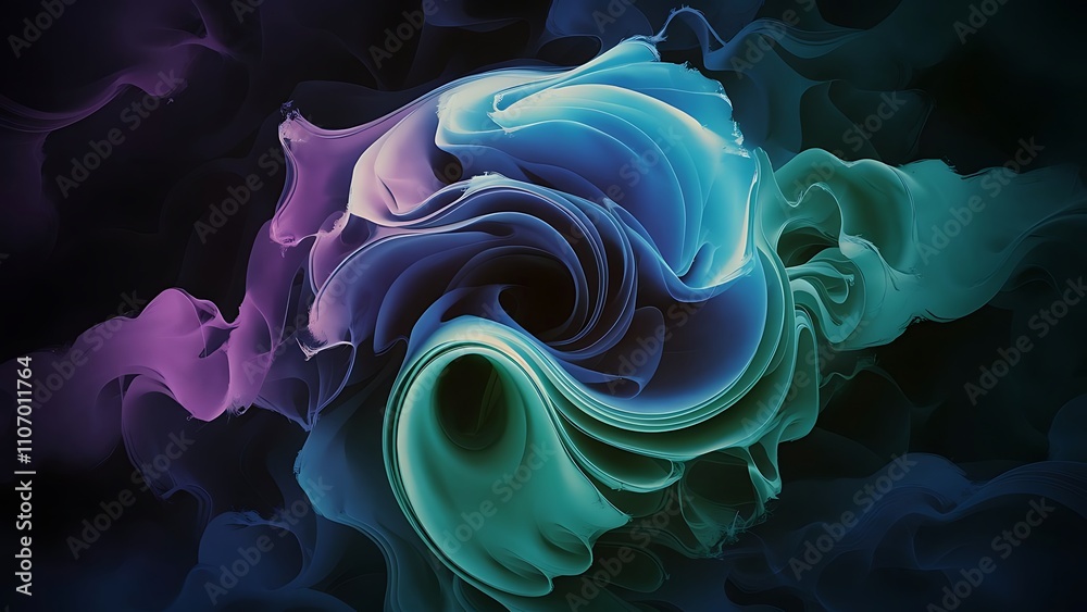 Obraz premium Beautiful abstract background in blue, purple and green color