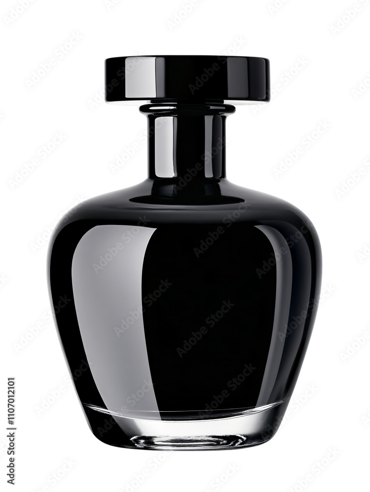 Elegant Black Glass Perfume Bottle Luxury Fragrance Beauty Product Elegant Black Glass Perfume Bottle Luxury Fragrance Beauty Product