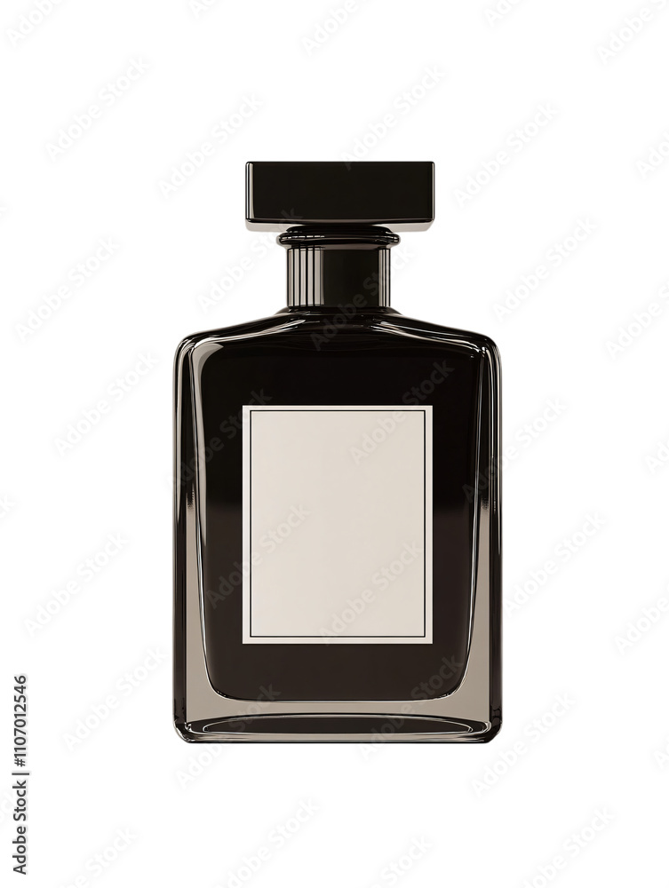 Luxury Black Perfume Bottle Mockup Elegant Fragrance Design Glass Container Luxury Black Perfume Bottle Mockup Elegant Fragrance Design Glass Container