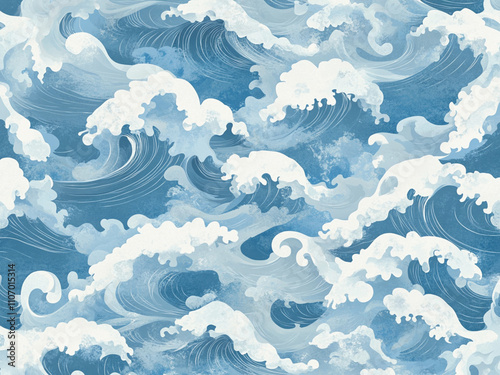 Seamless pattern of waves