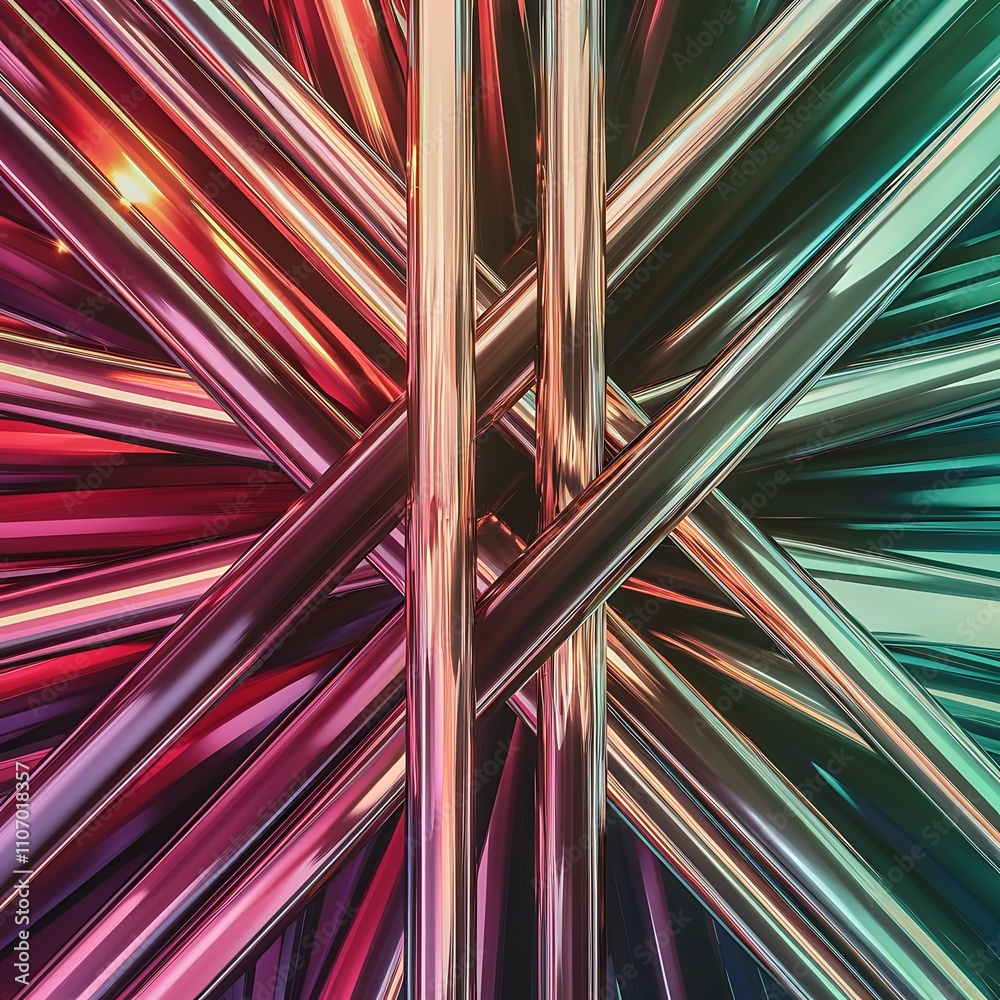 Light shiny straight lines on color background. Abstract design template Light shiny straight lines on color background. Abstract design template