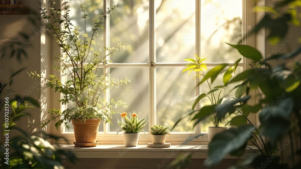 Inviting spring décor, a peaceful haven.