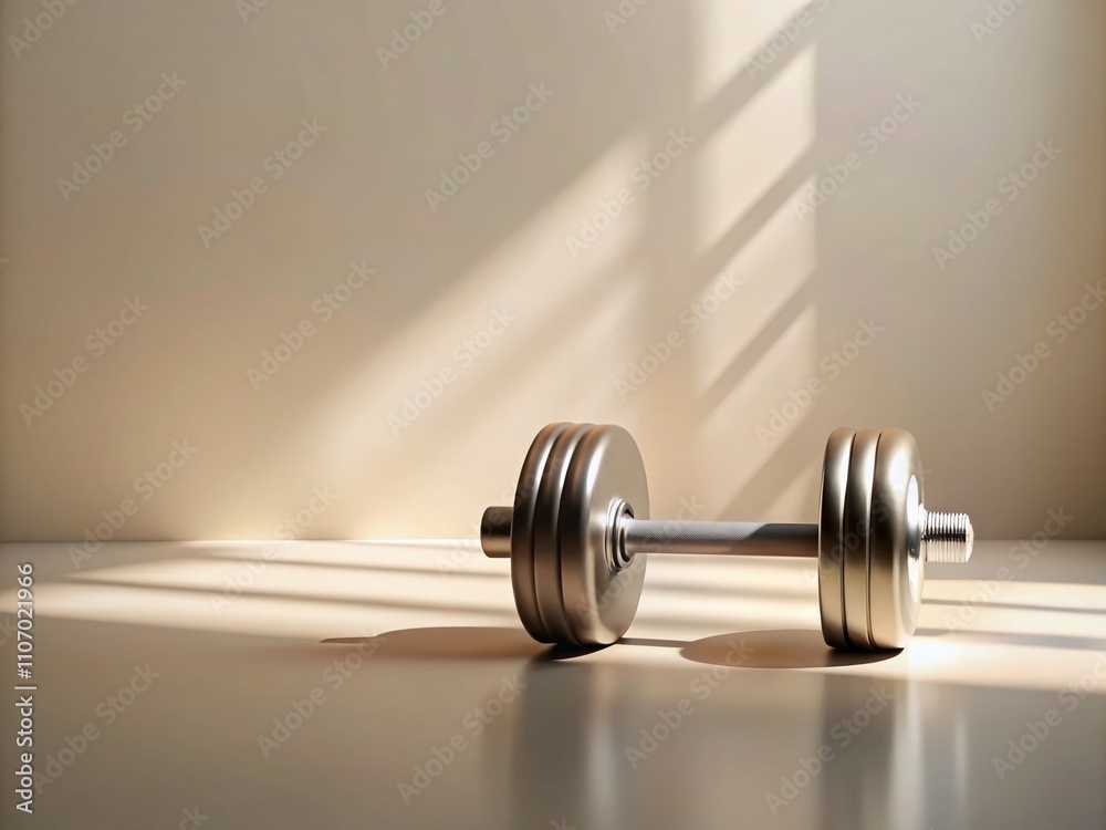 Minimalist Dumbbell Arrangement on a Clean Surface for Fitness and Wellness Imagery, Perfect for Health and Exercise Themes in Modern Lifestyle Context Minimalist Dumbbell Arrangement on a Clean Surface for Fitness and Wellness Imagery, Perfect for Health and Exercise Themes in Modern Lifestyle Context