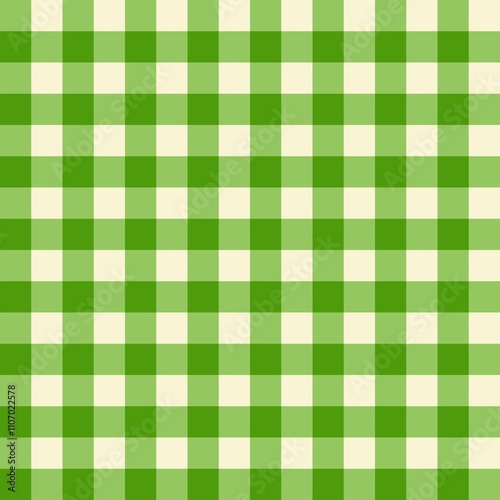 green plaid fabric