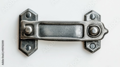 Window latch on a white background, top view, sharp details