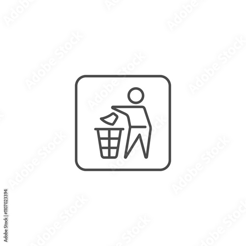 Do not litter icon template vector illustration