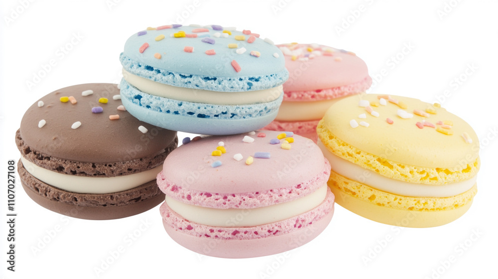 isolated pastel macarons isolated pastel macarons