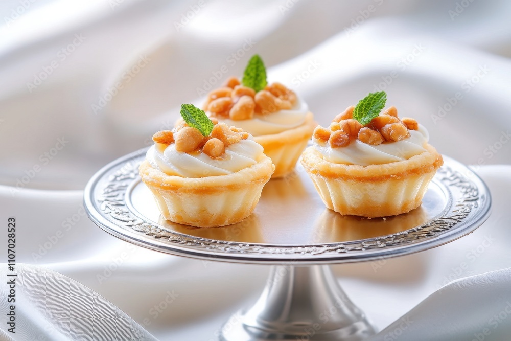 Elegant Mini Tartlets: Sophisticated Pastry Dessert with Rich Caramelized Toppings for a Delightful Treat Elegant Mini Tartlets: Sophisticated Pastry Dessert with Rich Caramelized Toppings for a Delightful Treat