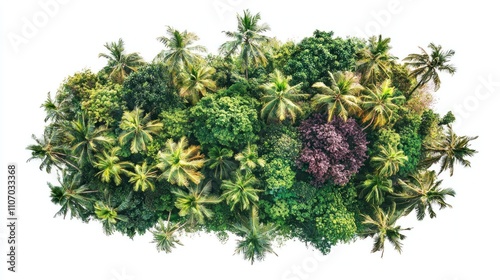 Aerial View of Lush Tropical Rainforest Canopy
