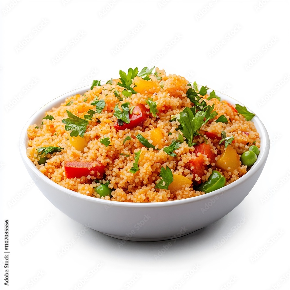 Macro Shot of Delectable Moroccan Couscous Side Dish Macro Shot of Delectable Moroccan Couscous Side Dish
