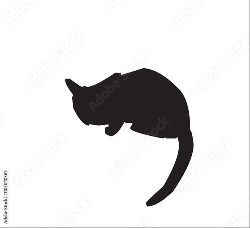 This is cat silhouette vector design