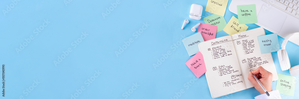 Fototapeta premium Dopamine Menu Background