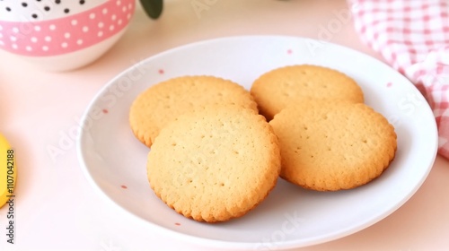 Close-up of delicious cookies on a plate - Perfect for breakfast, lunch, or a sweet treat any time of day