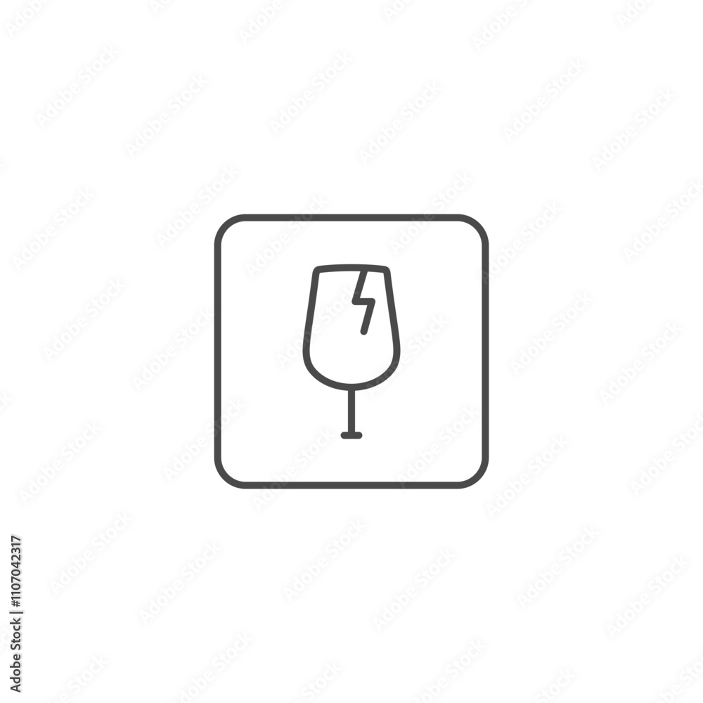 Fragile icon template vector illustration Fragile icon template vector illustration