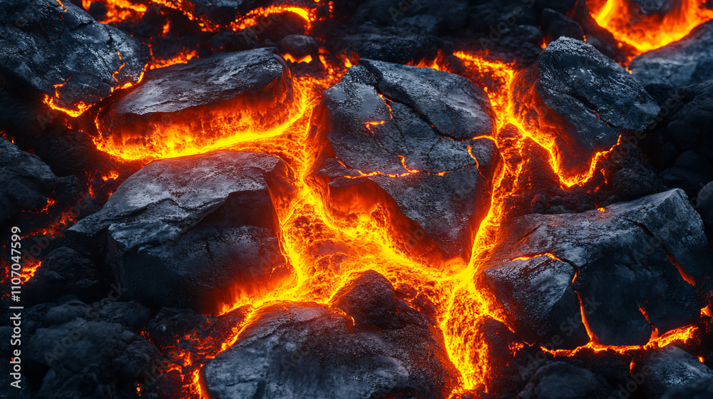Lava rock with crack and light texture vector volcano set. Fire and magma in broken stone effect with glow game illustration. Black coal object construction for hell geology background. Lava rock with crack and light texture vector volcano set. Fire and magma in broken stone effect with glow game illustration. Black coal object construction for hell geology background.