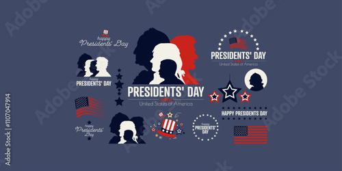 Presidents' Day collection. Modern design.