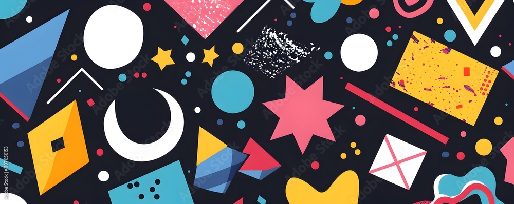Abstract Colorful Geometric Shapes Pattern Design Abstract Colorful Geometric Shapes Pattern Design