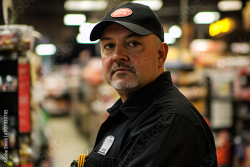 portrait of security man in store