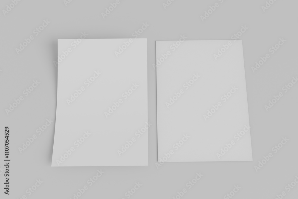 Brochure Flyer Mockup 3D Rendering Brochure Flyer Mockup 3D Rendering