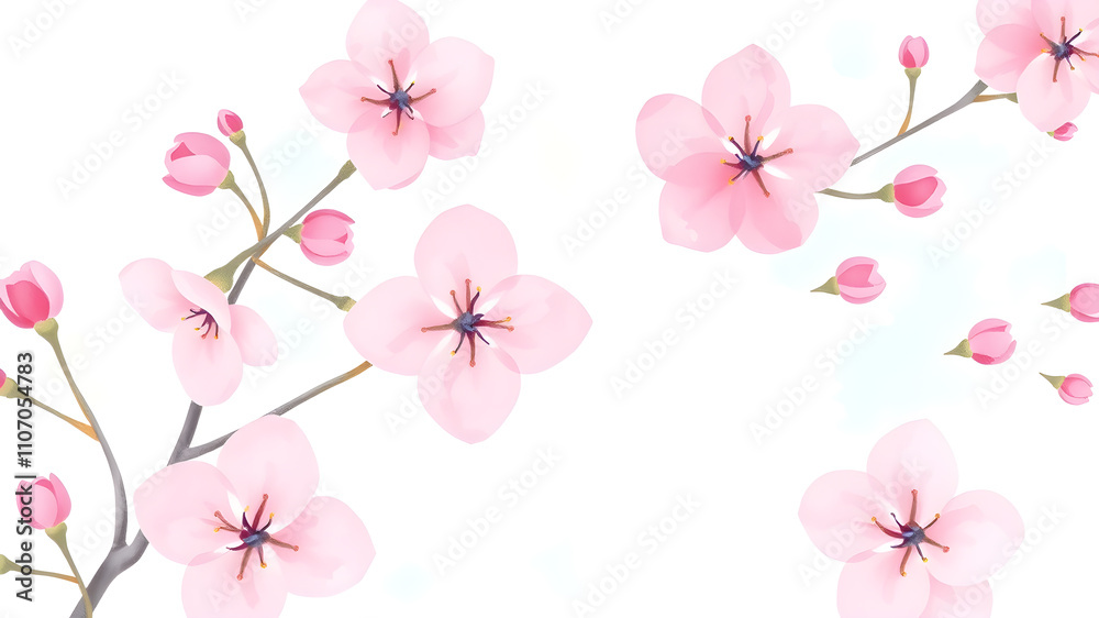 Spring Blossoms Watercolor Soft pastel shades of pink, lavender, and mint green in a floral watercolor design. Generative AI Spring Blossoms Watercolor Soft pastel shades of pink, lavender, and mint green in a floral watercolor design. Generative AI